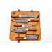 Smart & Sharp Custom Handmade Damascus Chef Knives Set/Kitchen Knives 5 Pieces Set SS-17313( Rose Wood )
